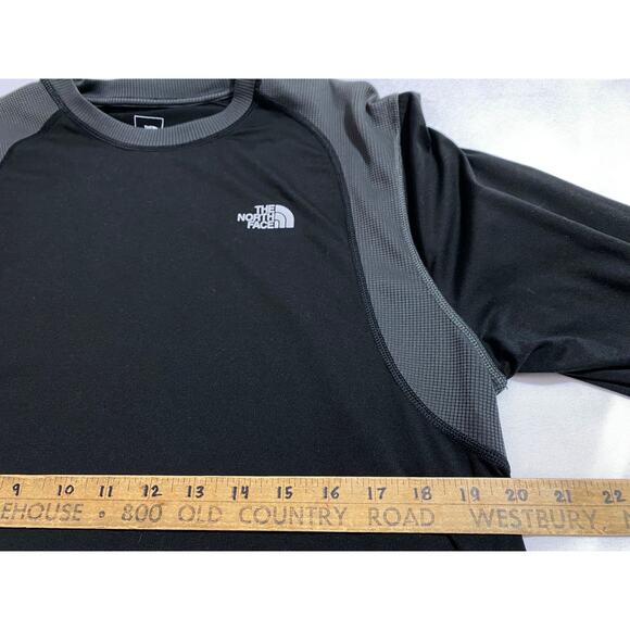 The North Face Stretch Shirt Men’s Medium Black Gray Long Sleeve Performance Fit - Picture 3 of 9